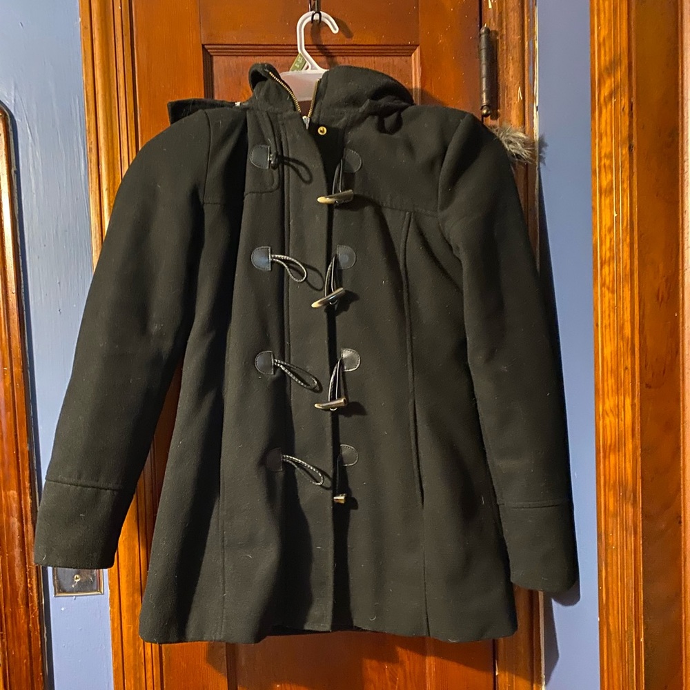 Woman’s coat with fur hood